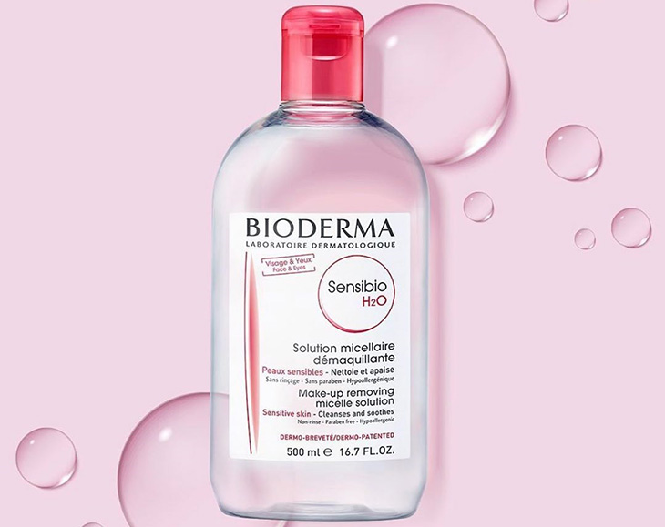 Nước tẩy trang Bioderma Sensibio H2O Sensitive Skin màu hồng