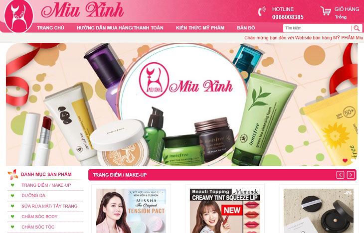 Miu Xinh chuyên bán mỹ phẩm Hàn xách tay, order trực tuyến
