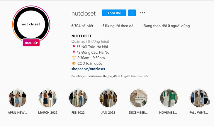 Nutcloset được biết đến là shop quần áo theo đuổi phong cách nữ tính