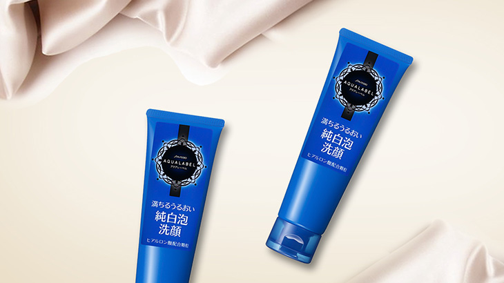 Sữa rửa mặt Shiseido Aqualabel chai màu xanh