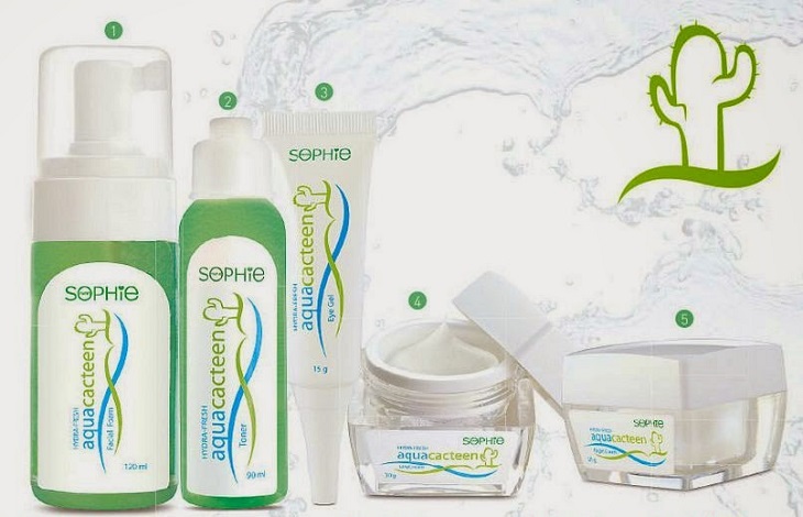Bộ sản phẩm skincare Hydra-fresh Aquacacteen từ hãng Sophie Paris