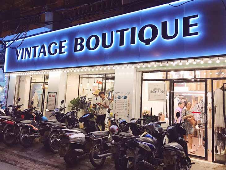 Vintage Boutique có nhiều mặt hàng để bạn lựa chọn