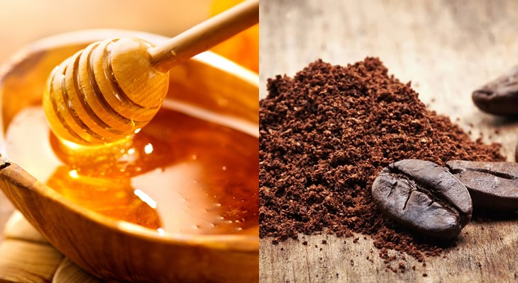 Sử dụng hỗn hợp bột cà phê và mật ong