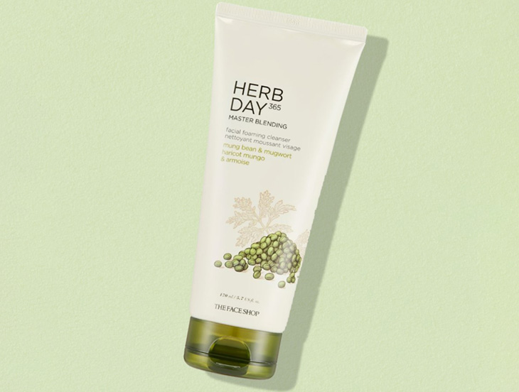 Sữa rửa mặt Herb Day 365 đậu xanh làm sạch da nhẹ nhàng và hiệu quả