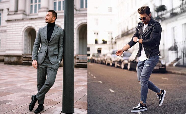 Đứng dựa cột hay bước đi là hai kiểu pose dáng không thể bỏ qua khi chụp hình theo style đường phố