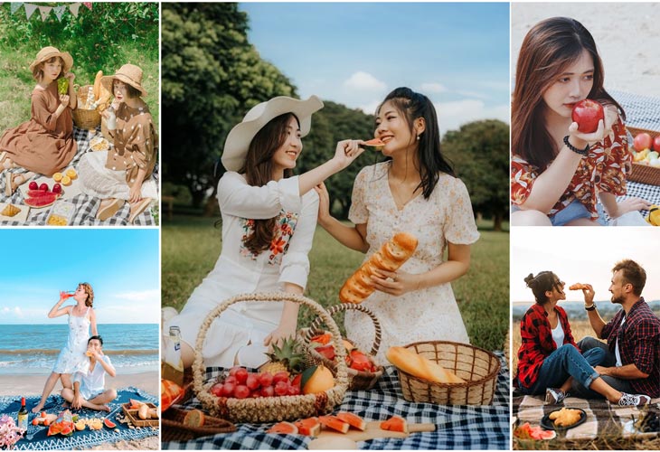 Gợi ý 40 ý tưởng tạo dáng chụp ảnh picnic cực xinh và sáng tạo 2023