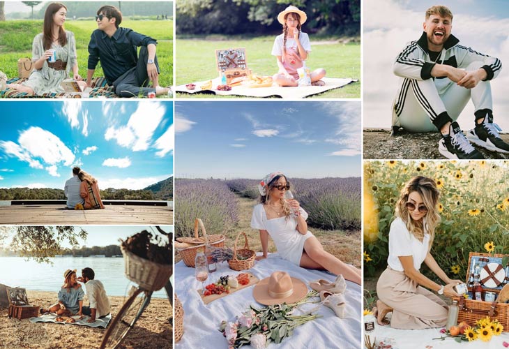 Ngồi tạo dáng tự do - trend tạo dáng chụp ảnh picnic chưa bao giờ hết "hot"