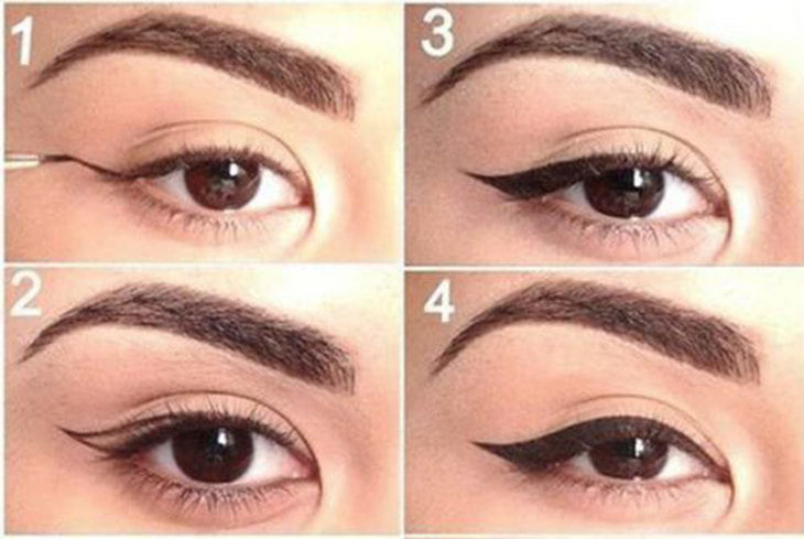Cách vẽ eyeliner từ đuôi mắt