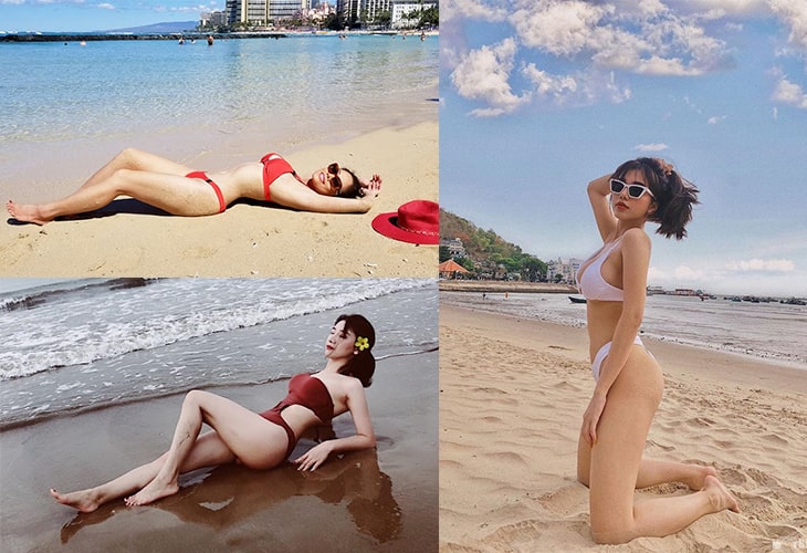 Cách tạo dáng chụp ảnh sexy trên bãi biển ở khu resort