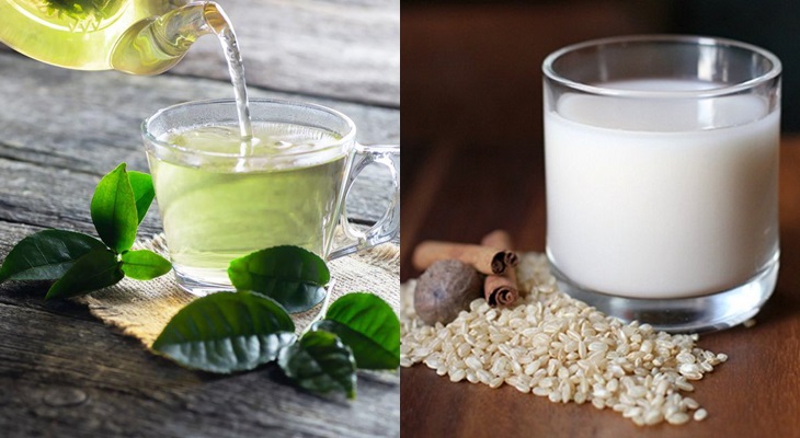 Cách tẩy trang đơn giản tại nhà với nước trà xanh và sữa gạo