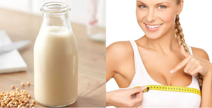 Sữa đậu nành có chứa các thành phần giúp kích thích vòng 1 phát triển