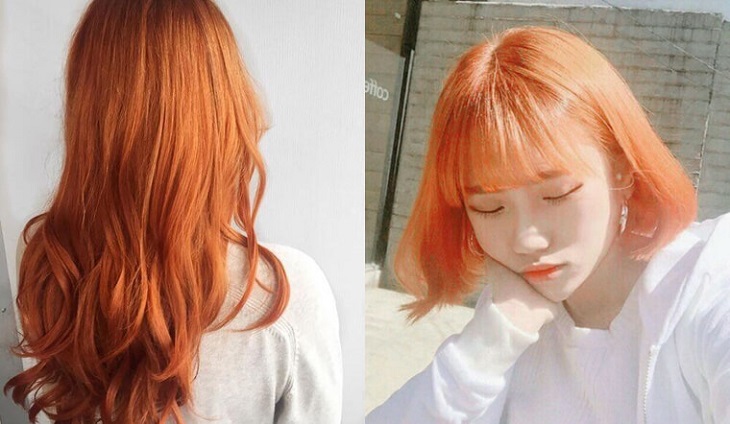 Màu tóc trend vàng cam