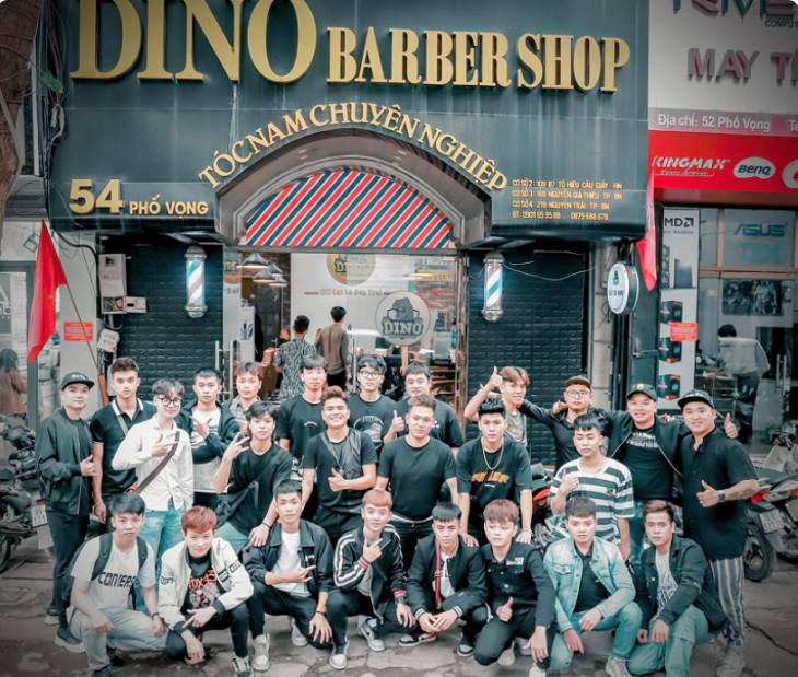 Dino Barbers Shop quy tụ đội ngũ stylist chuyên nghiệp, tay nghề cao