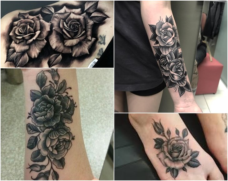 Tattoo hoa hồng đen