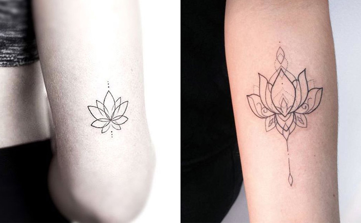 Tattoo trắng đen ở cánh tay vô nằm trong rất đẹp mắt