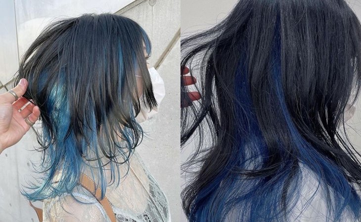 Nhuộm đuôi xanh rờn dương cho tới tóc mullet layer