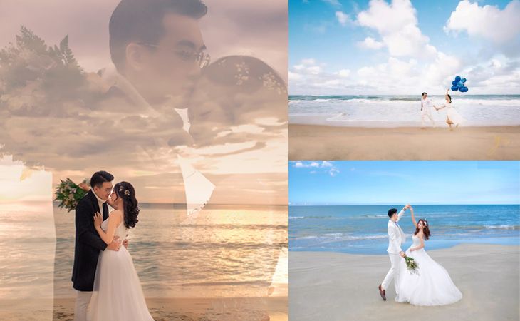Những bức ảnh cưới chụp ở biển cực kỳ nổi bật