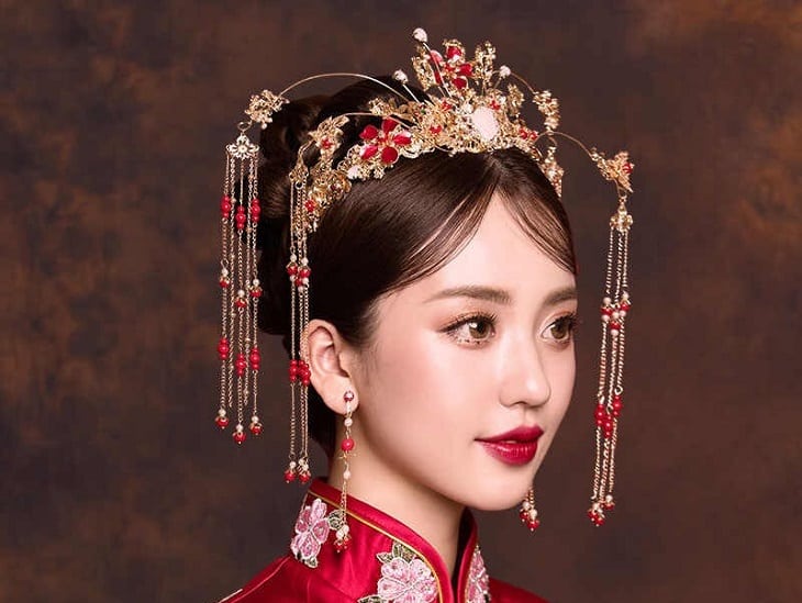 Cách trang điểm cô dâu đơn giản theo phong cách Trung Hoa đang thịnh hành