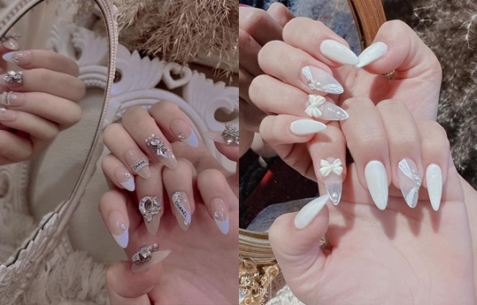 17 mẫu nail đẹp cho cô dâu trong ngày cưới  webdamcuoi