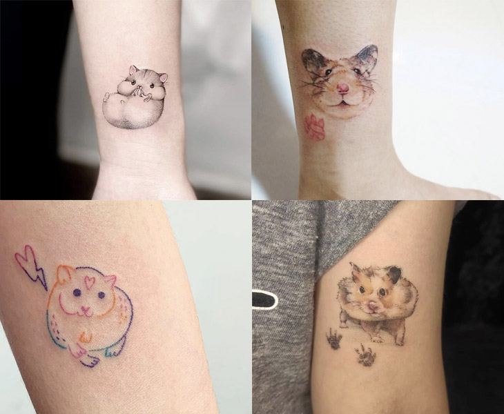 Tattoo hình chú hamster đáng yêu
