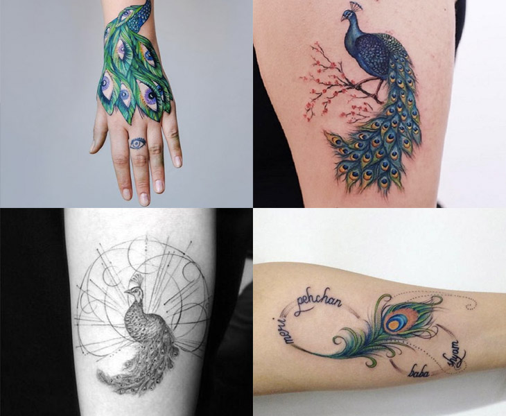 Tattoo hình chim công thu hút duyên lành, tăng vẻ đẹp quyến rũ 