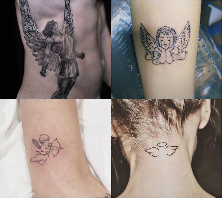 Hình xăm thiên thần là chủ đề tattoo được nhiều bạn trẻ yêu thích