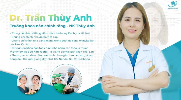 Bác sĩ Trần Thùy Anh giàu kinh nghiệm trong lĩnh vực niềng invisalign