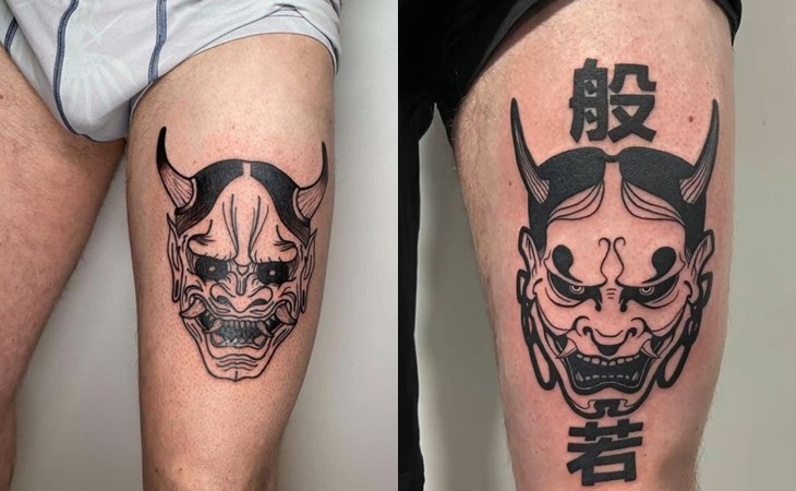 Hình xăm mặt quỷ kín lưng tattoo mặt quỷ cho nam chất