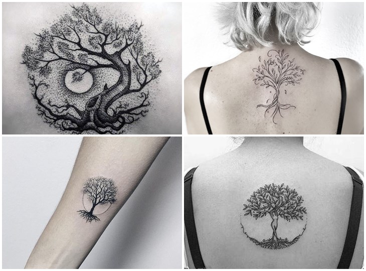 Tattoo cây cổ thụ thu hút sự sống, điều tốt đẹp trong cuộc sống