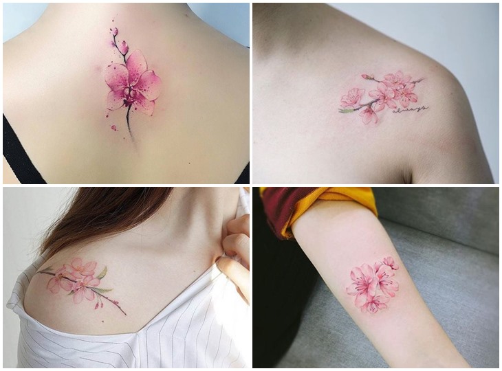 Tattoo hoa anh đào mang nhiều ý nghĩa tốt đẹp