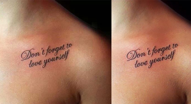 “Don’t forget to love yourself” - Hình xăm chữ tiếng Anh ý nghĩa