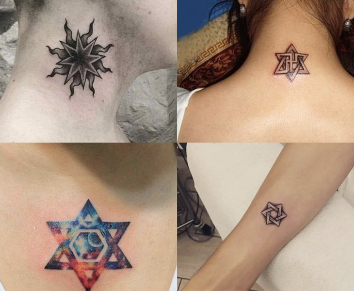 Hình xăm dán tattoo ngôi sao X167 có hàng tại Candyshop88