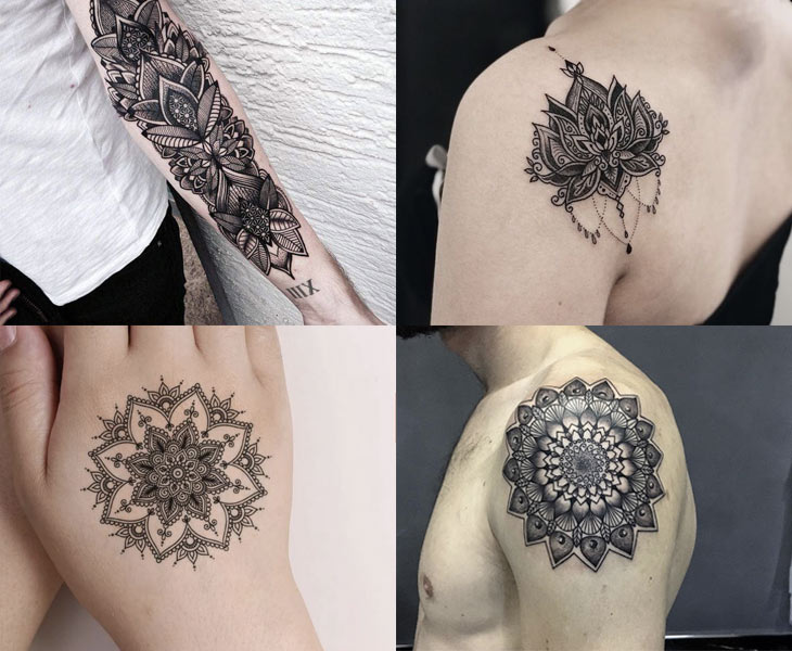 Tattoo thẩm mỹ và nghệ thuật hoa lá Mandala 