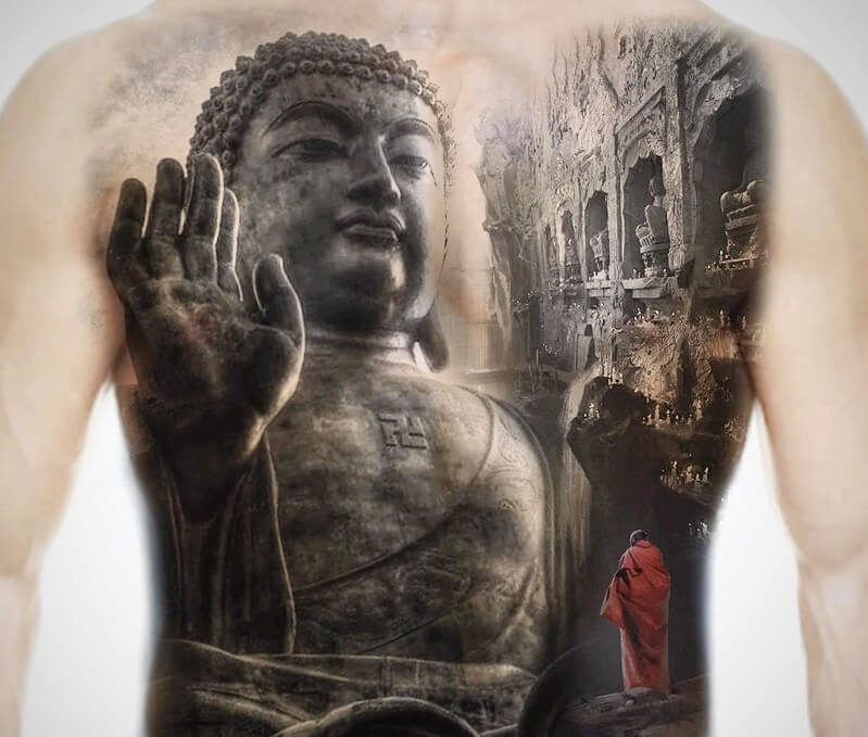 Phật Tổ Như Lai là tattoo lớn rất được yêu thích hiện nay