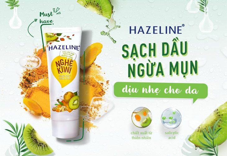 Sữa rửa mặt Hazeline Kiwi chắt lọc những tinh túy từ thiên nhiên