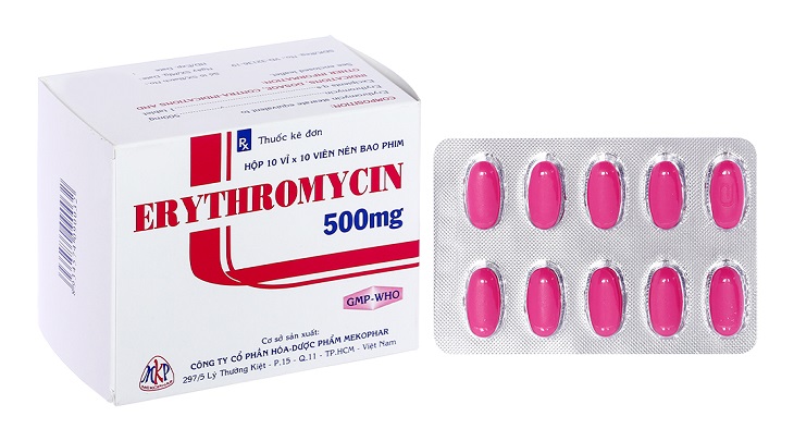Erythromycin là loại thuốc trị mụn bọc được bào chế dưới dạng viên uống